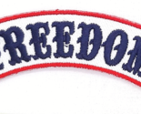 Freedom - Red White &amp; Blue Rocker Shoulder Iron On Embroidered Patch 4&quot;x... - $4.99