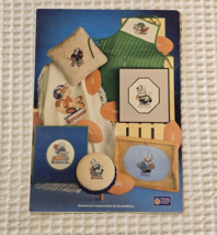 Vintage Counted Cross Stitch NFL Huddles 14 AFC Team Mascots By NeedleWo... - $20.00
