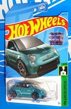 Hot Wheels 2023 Factory Set HW Green Speed #144 Fiat 500e Mtflk Teal w/ TRAP5s - £2.36 GBP