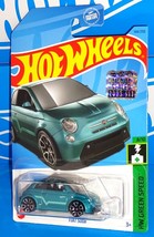 Hot Wheels 2023 Factory Set HW Green Speed #144 Fiat 500e Mtflk Teal w/ TRAP5s - £2.24 GBP