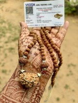 LAB CERTIFIED 1 Mukhi 5 Mukhi RUDRAKSHA Rudraksh Kavach Mala ROSARY Pray... - $54.20