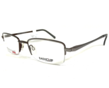 Easyclip Eyeglasses Frames M S3122 20 Brown Grey Rectangular Half Rim 52... - $69.91