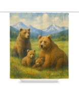 Grizzly Bear Family in Alaskan Meadow Shower Curtain – Wildlife &amp; Nature... - $941.05 MXN