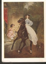 USSR Soviet ART Postcard Painting Horsewoman Woman ride Horse Bryullov Tretyakov - £3.23 GBP