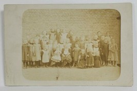 Rppc Large Group Young Girls Orphanage School Church c1900s Postcard R8 - $7.95