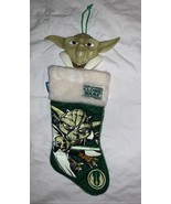 Star Wars Master Yoda Kurt Adler Christmas Stocking Plastic 3D Head - $374.22 MXN