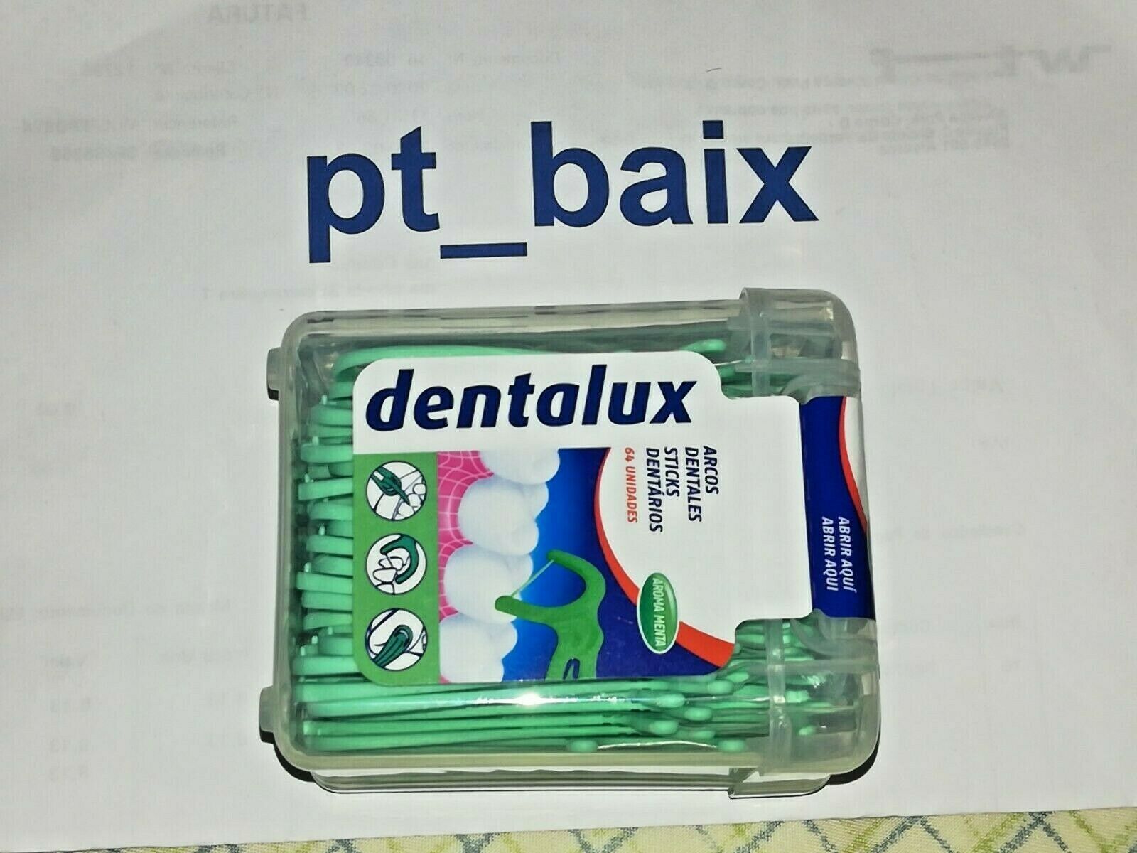 Primary image for Dentalux Dental Floss Sticks Mint 64 sticks 3 in 1 Dental Floss