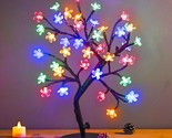 Cherry Blossom Tree Light,17Inch 40Led Lighted Tabletop Artificial Flowe... - £30.83 GBP