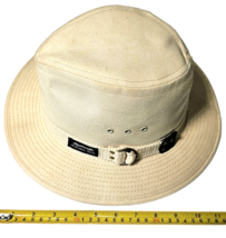 Vintage PANAMA JACK Original Safari Hat Size Children&#39;s Canvas Ivory White - £23.59 GBP