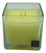 Aromatique Sorbet Glass Cube 12 oz Scented Jar Candle with Metal Medalli... - £37.70 GBP