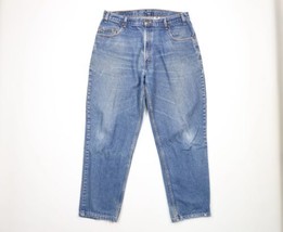 Vintage Y2K 2001 Levis 545 Mens 38x32 Distressed Loose Fit Denim Jeans Blue USA - £46.86 GBP