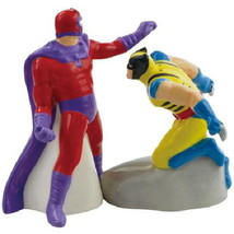 Marvel&#39;s Wolverine vs Magneto Ceramic Salt and Pepper Shakers Set NEW UNUSED - £23.27 GBP