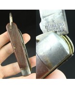 vintage pocket knife M. KLEIN &amp; SONS Chicago USA old 2 blade electrician... - $41.36 CAD