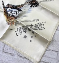 Jungfrau Joch Scarf Switzerland Mountain Beige Satin? Travel Tourist Vin... - $7.87