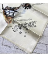 Jungfrau Joch Scarf Switzerland Mountain Beige Satin? Travel Tourist Vin... - $146.57 MXN