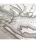 Civil War Map Pensacola Bay Florida 1862 Victorian Military DWY3 - $761.39 MXN
