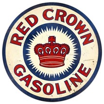 Red Crown Gasoline 42&quot; Round Metal Sign - $391.05