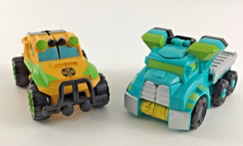 Playskool Heroes Transformers Off Road Bumblebee Hoist Truck 4&quot; Figure Lot Toy - £23.24 GBP