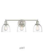 Home Decorators Collection Evelyn 3-Light Brushed Nickel Vanity Light - £44.84 GBP