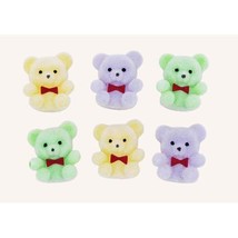 Miniature Flocked Teddy Bears 1 Inches Assorted Co - £13.90 GBP