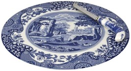 Spode Blue Italian Collection 2 Piece Cheese Plate with Knife, Porcelain - £67.55 GBP