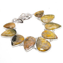 Bumble Bee Jasper Gemstone Handmade Ethnic Gifted Necklace Jewelry 18&quot; SA 2249 - £12.67 GBP