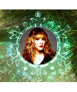 Stevie Nicks Snowflake Colored Blinking Lit Holiday Christmas Tree Ornament - £11.26 GBP