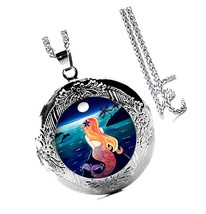 Boutique Silver Tone Fairy Tail Mermaid Locket with - £43.95 GBP