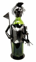 Professional Golfer With Ball Pipe &amp; Flag Metal Wine Bottle Holder Caddy Decor - £27.67 GBP
