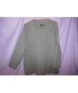 Ladies Talbots Gray Wool/Cashmere Blend Cardigan Sweater Large - £19.65 GBP