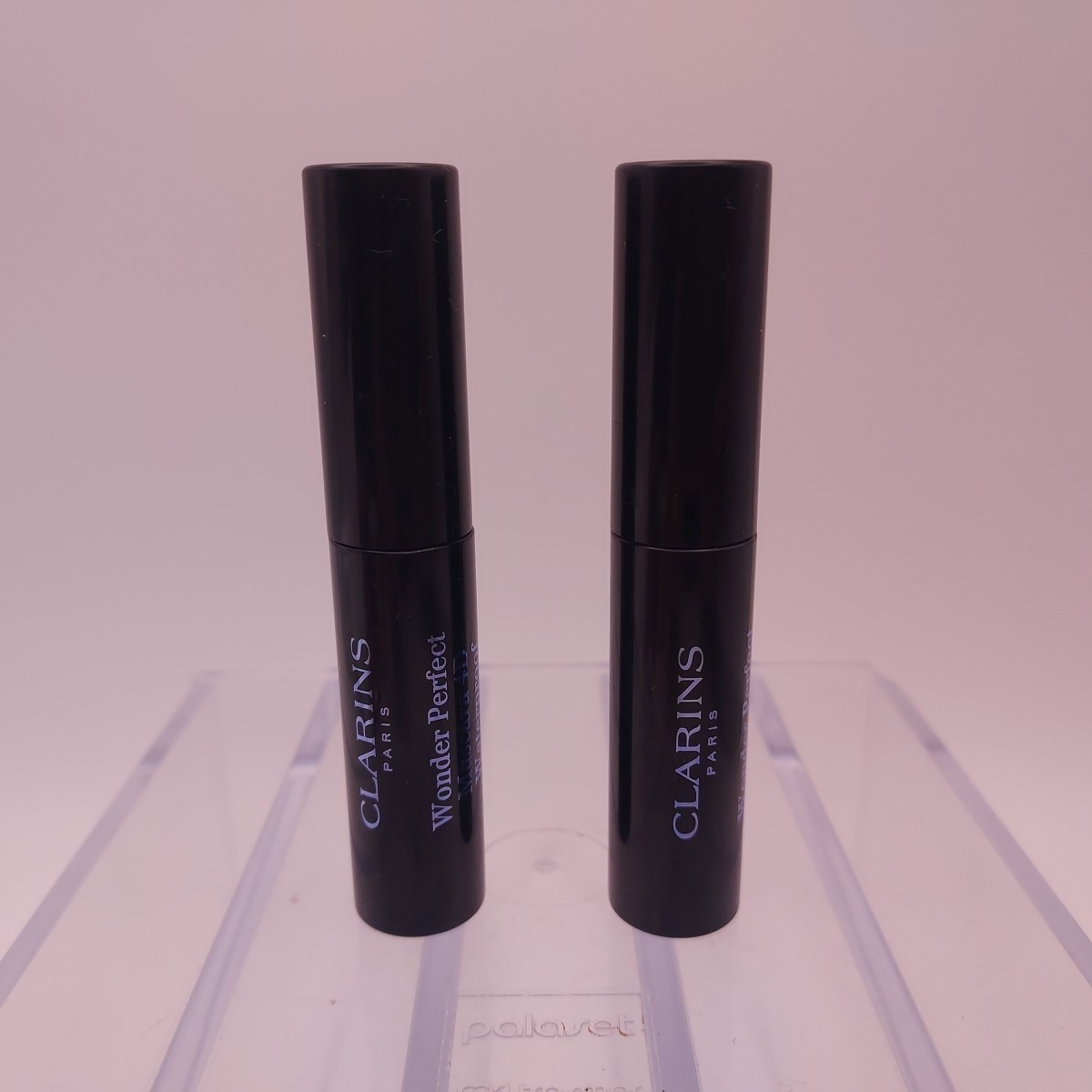 LOT OF 2 Clarins Wonder Perfect Mascara 4D Waterproof Travel 01 PERFECT ... - $15.83