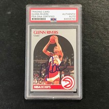 1990-91 NBA Hoops #32 Glenn &quot;Doc&quot; Rivers Signed Card AUTO PSA Slabbed Hawks - £46.85 GBP