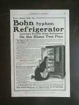 Vintage 1907 Bohn Syphon White Enamel Refrigerator Full Page Original Ad - $6.64