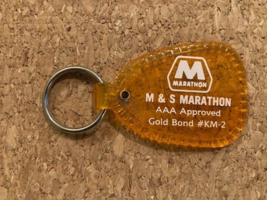 Vintage M &amp; S Marathon Service Station Keychain Collectible - £3.91 GBP