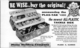 1958 Print Ad Plano Plas-Tak 4300 Fishing Tackle Boxes Plano,Illinois - $8.05