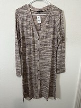 Lane Bryant Heathered Beige Ribbed Long Sleeve Sleep Dress Size 10/12 - £30.93 GBP