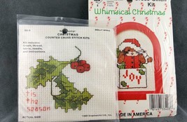 Cross Stitch Christmas Ornament Kits Vintage - £11.93 GBP