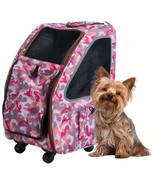 Petique Pink Camo 5-in-1 Pet Carrier for Small Dogs, Cats, and Small Ani... - £139.37 GBP
