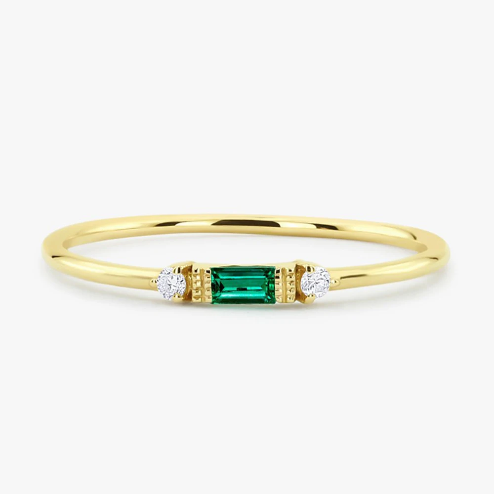 Thin Rings For Women Elegant Mini Crystal OL Rose GolSilver Color Working Gift F - £13.70 GBP