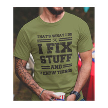  I Fix Stuff Mechanic&#39;s T-Shirt   Crew Neck Short Sleeve Fashion Tee Arm... - $19.49