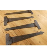 4 LARGE Strap T Hinges 15&quot; Tee Hand Forged In Fire Barn Rustic Medieval ... - €60,50 EUR