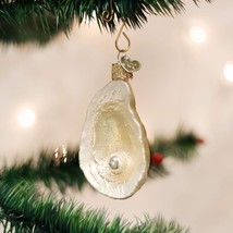 Old World Christmas Oysterwith Pearl Nautical Glass Christmas Ornament 12454 - £11.03 GBP