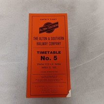 Alton &amp; Southern Railway Employee Timetable No 5 1985 - $9.95