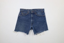Vintage 80s Levis Orange Tab Mens 32 Distressed Custom Cut Off Denim Shorts USA - £47.04 GBP