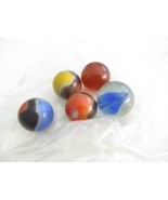 VINTAGE MARBLES - 5 LARGE ONES- EXC- H49 - $4.45