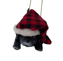 Kurt Adler Ornament Santa Hat Animals Hand painted resin Black Lab Dog - £10.24 GBP