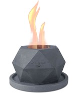 Kante Concrete Tabletop Fire Pit With 6&quot; Dark Gray Base, Ethanol Fire Pi... - $62.97