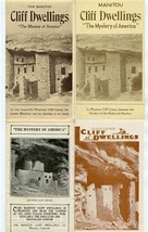 4 Different Manitou Cliff Dwelling Brochures Manitou Colorado Mystery of America - £28.04 GBP