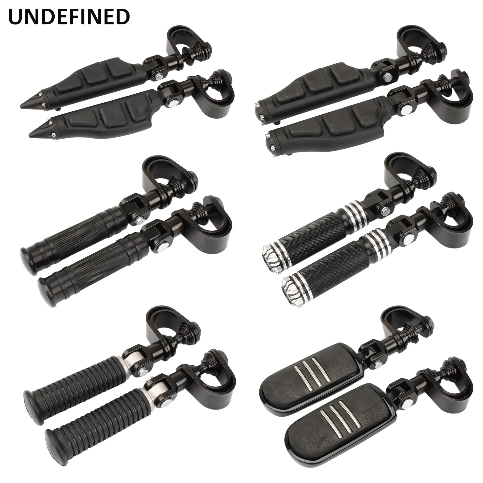 1 Pair 25-32MM 1-1/4&quot; Motorcycle Engine Guard Highway Foot Pegs Footpeg Kit for - £28.33 GBP+