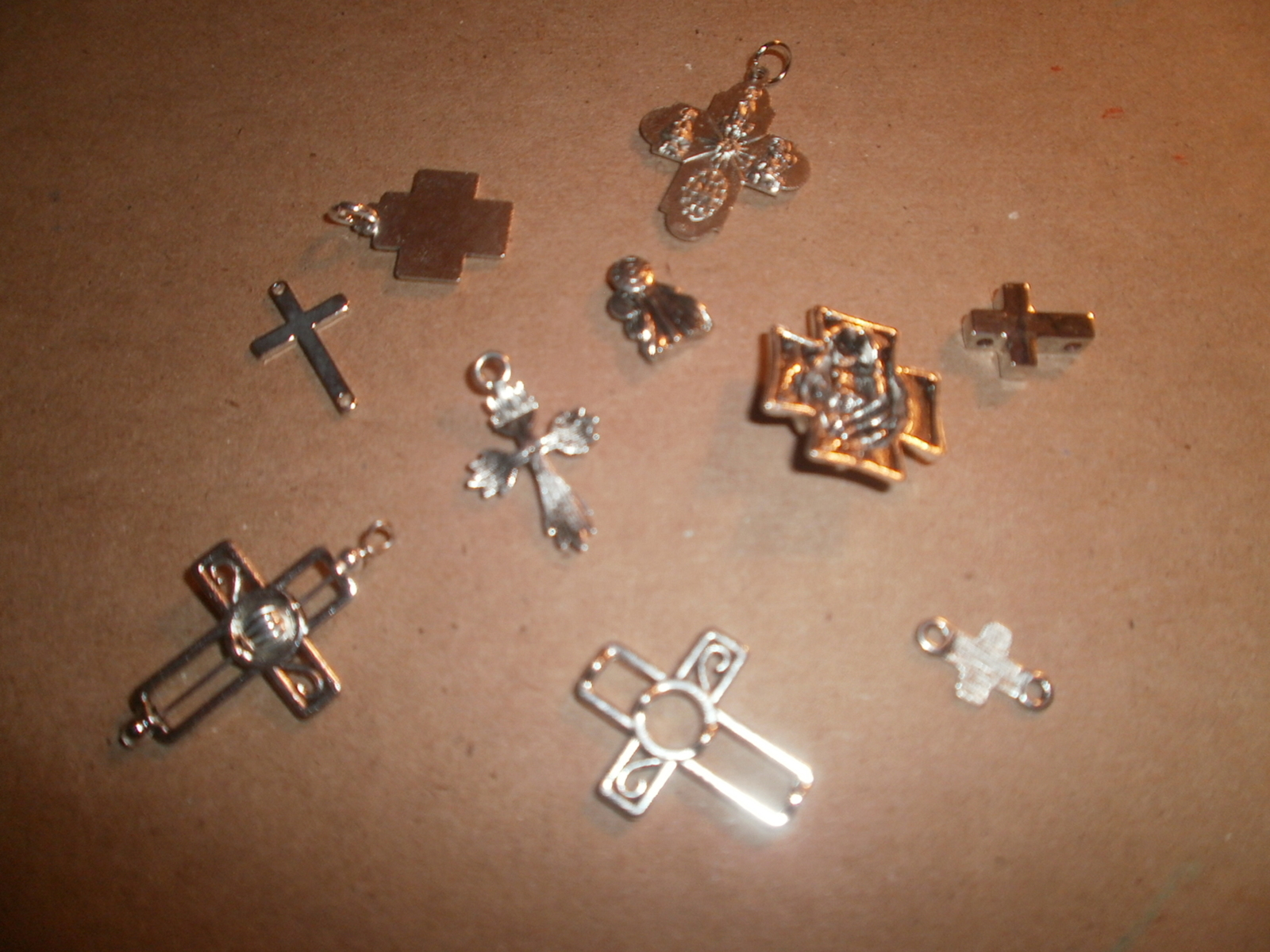 Religious Necklace Pendants / Charms , Crosses , Jesus , Mother Mary - $3.00